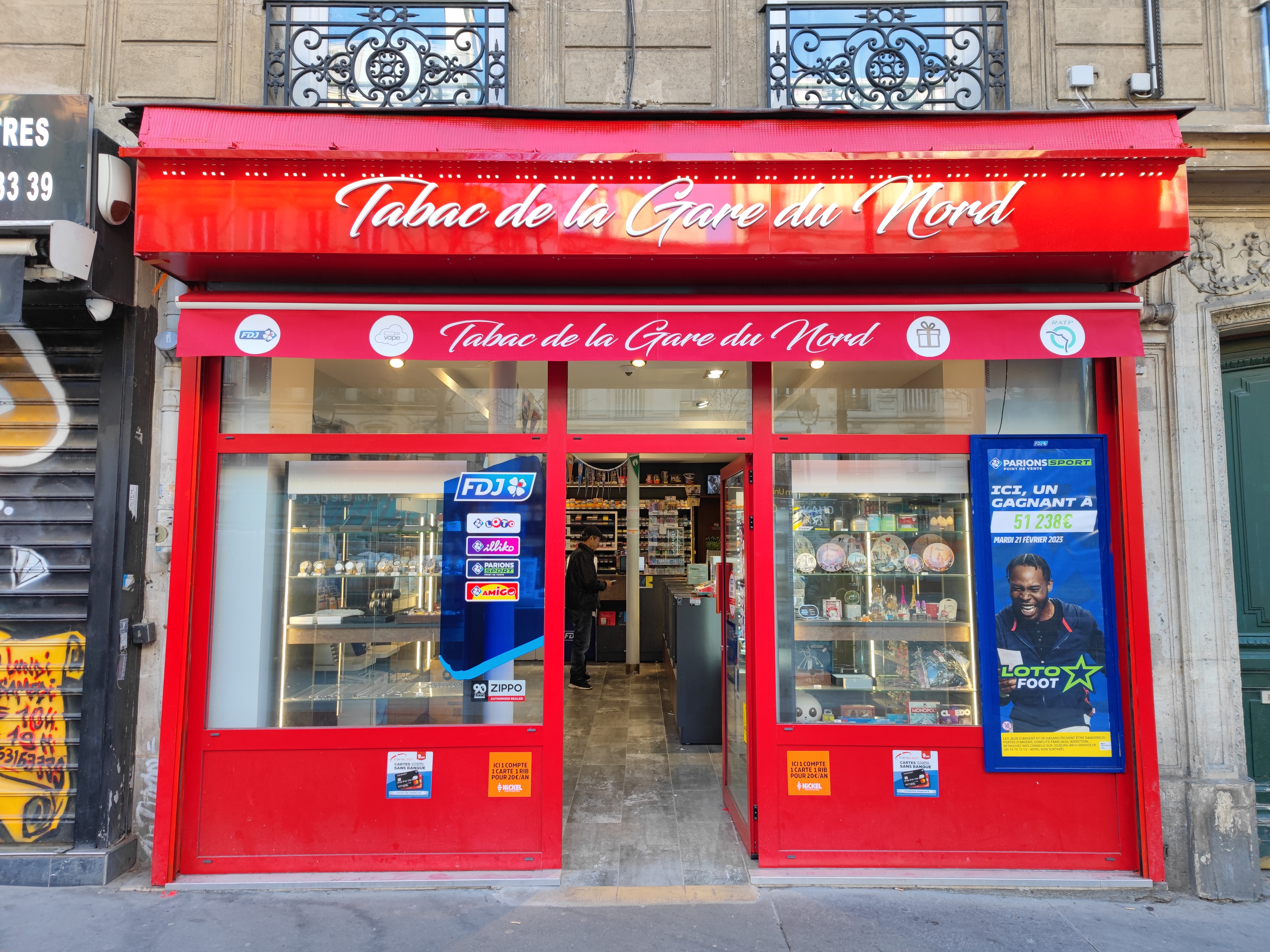 La Cave A Cigares / Tabac de la Gare du Nord  Paris - Bureau de tabac