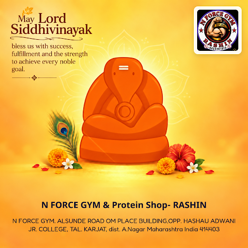 Celebrate Ganpati 2026 at N FORCE GYM & Protein Shop- RASHIN, your preferred fitness centers rash… post image
