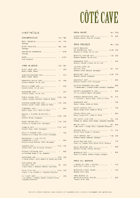 Menu Hôtel Royal Beaulaincourt Page 1