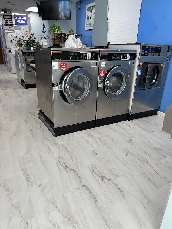 Clean laundry equipment at Riverside Laundromat WASH DRY N FOLD in Bridgeport, CT