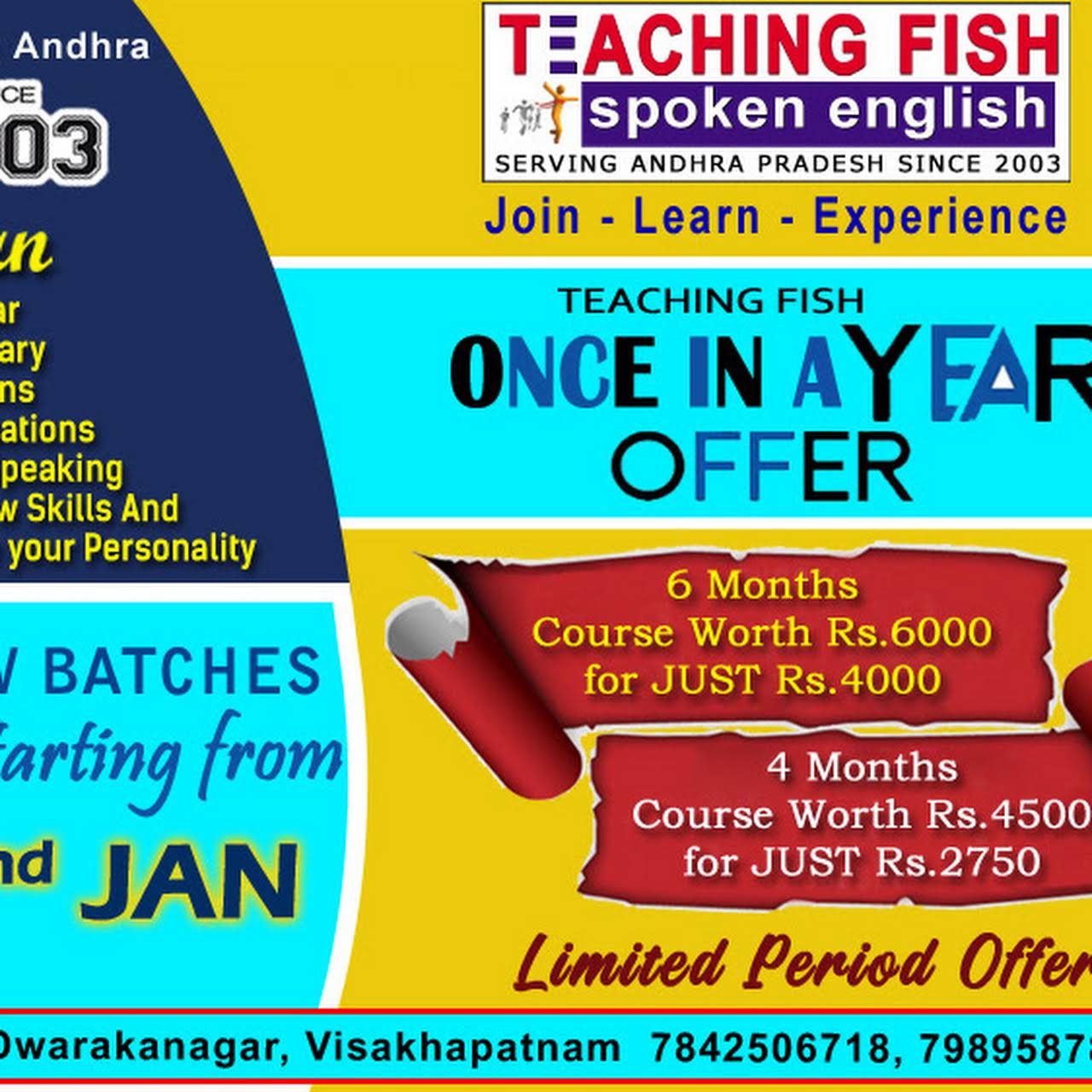 Teaching Fish Spoken English Institute SPOKEN ENGLISH INSTITUTE