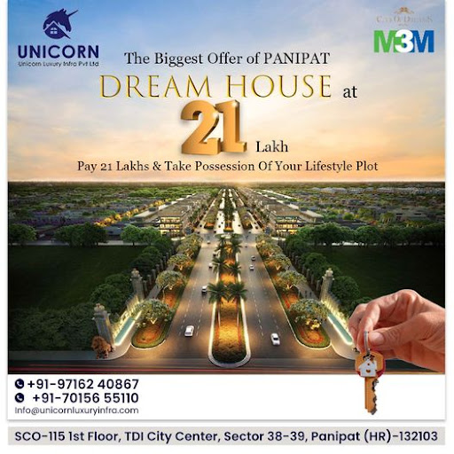Unicorn Luxury presents the biggest offer in Panipat: M3M City of Dreams. Own your dream house wi… post image