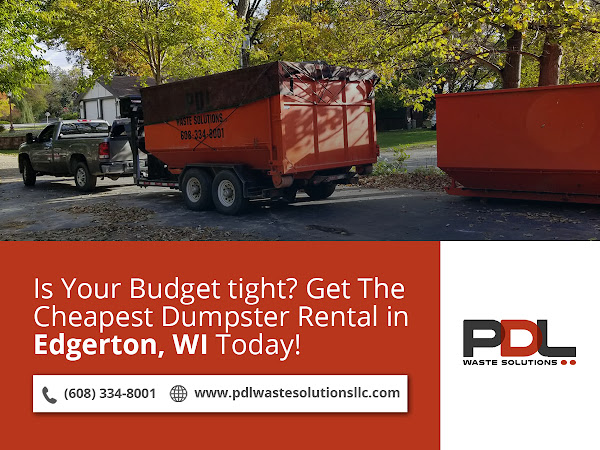 PDL Waste Solutions dumpster rental Edgerton WI