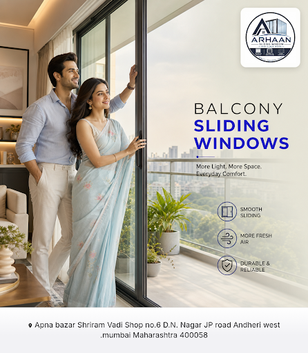 Experience the best in balcony sliding windows with Arhaan Sliding Window and Glass Works. Our ex… post image