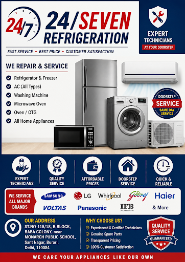 ## 24/Seven Refrigeration – Trusted Home Appliance Repair Service in Delhi post image