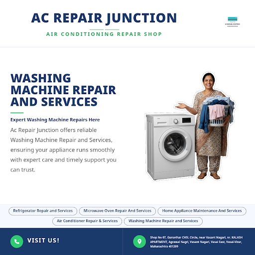 Ac Repair Junction offers reliable washing machine repair and services in Vasai West. Trust us fo… post image
