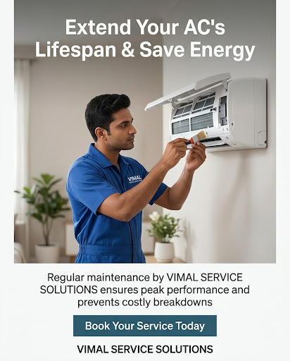 🌬️ AC सर्विस टिप | Vimal Service Solutions ❄️ क्या आपका AC ठीक से कूलिंग नहीं कर रहा? 🤔 अक्सर इसक…
