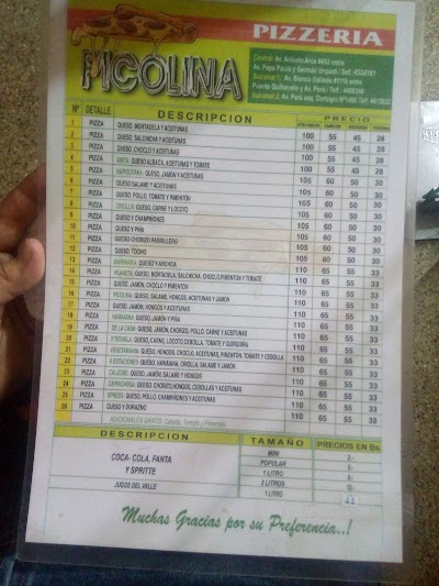 Photos of picolina pizza