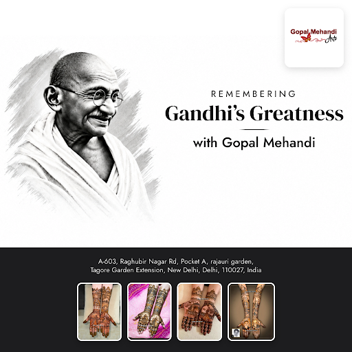 Gopal Mehandi offers expert mehndi artistry for Gandhi Jayanti 2026, specializing in intricate de… post image