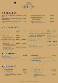 Menu Brasserie L'Héritage Page 3