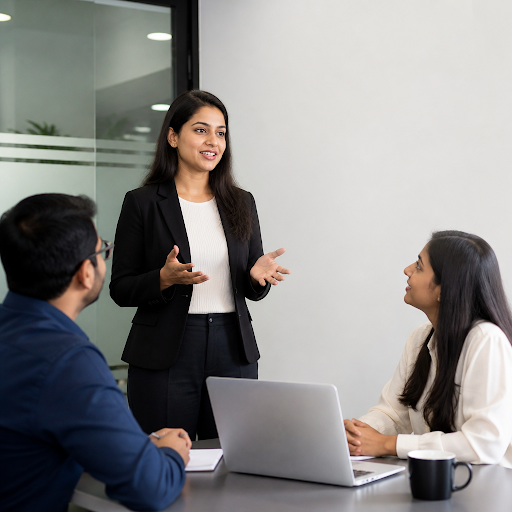 Want to speak English confidently at work, in meetings, and interviews? At Fluent Edge, Rachna Na… post image