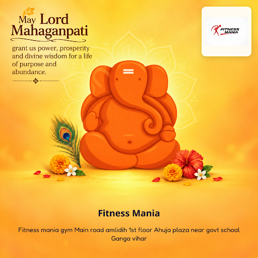 Celebrate Ganpati 2026 with Fitness Mania, where Lord Mahaganpati inspires strength and dedicatio…