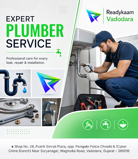Readykaam Vadodara offers professional plumber services to ensure your home plumbing is spot-on.…