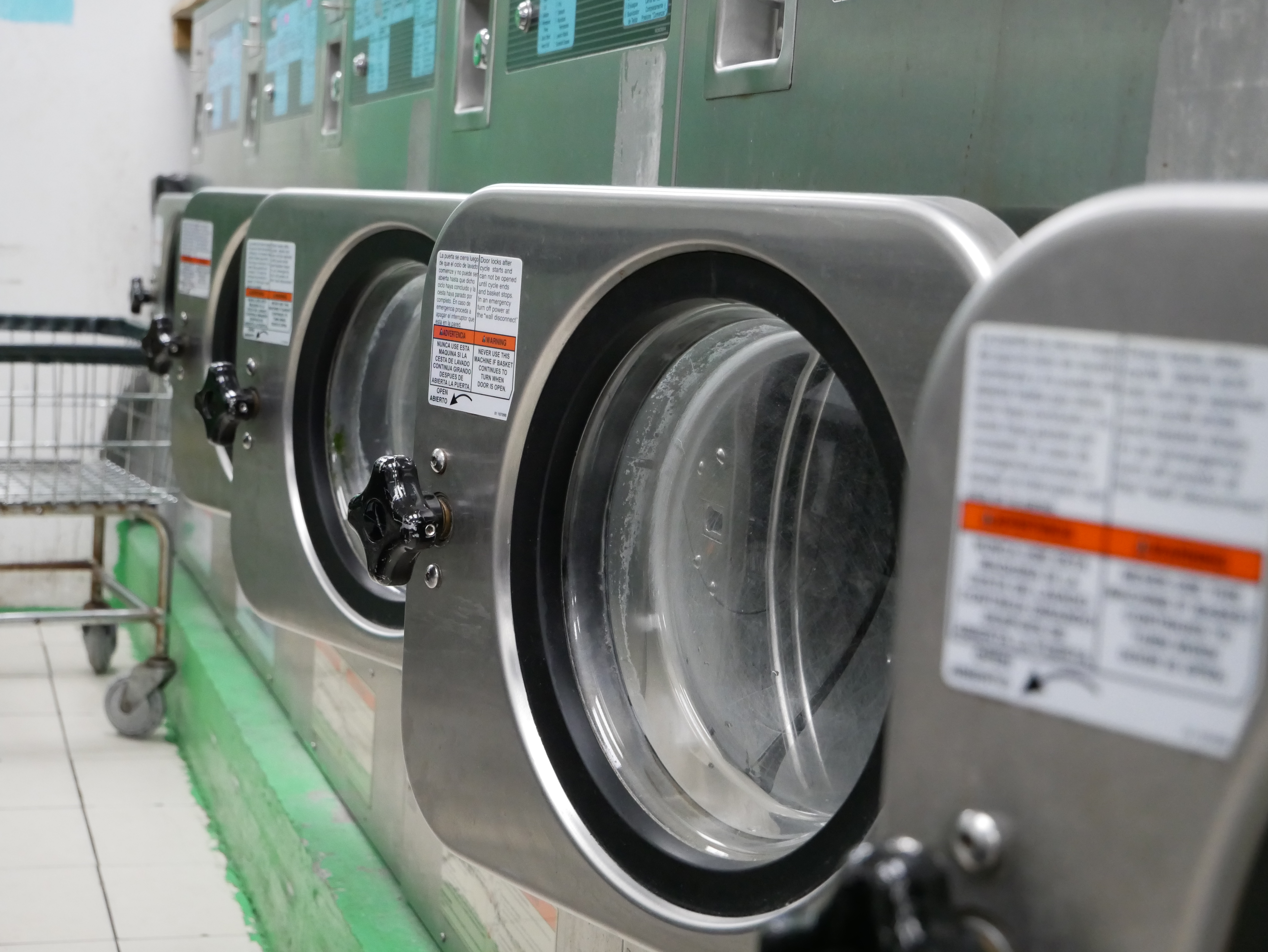 Self-service laundry at Welcome Wilson Laundromat, Brooklyn, NY