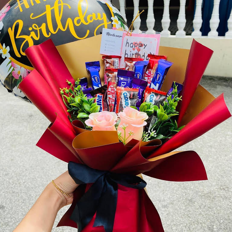 Bouquet bajet coklat bakul/ free kad ucapan