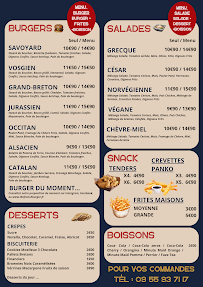 Menu The French Burger Page 1