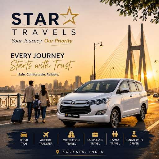 Ride plans = officially sorted. 🚘🔥 With STAR TRAVELS, Kolkata to anywhere feels effortless. 🏙️… post image