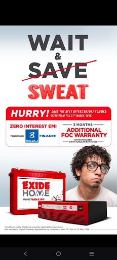 Zero Interest EMI EXIDE INVERTER & BATTERIES post image