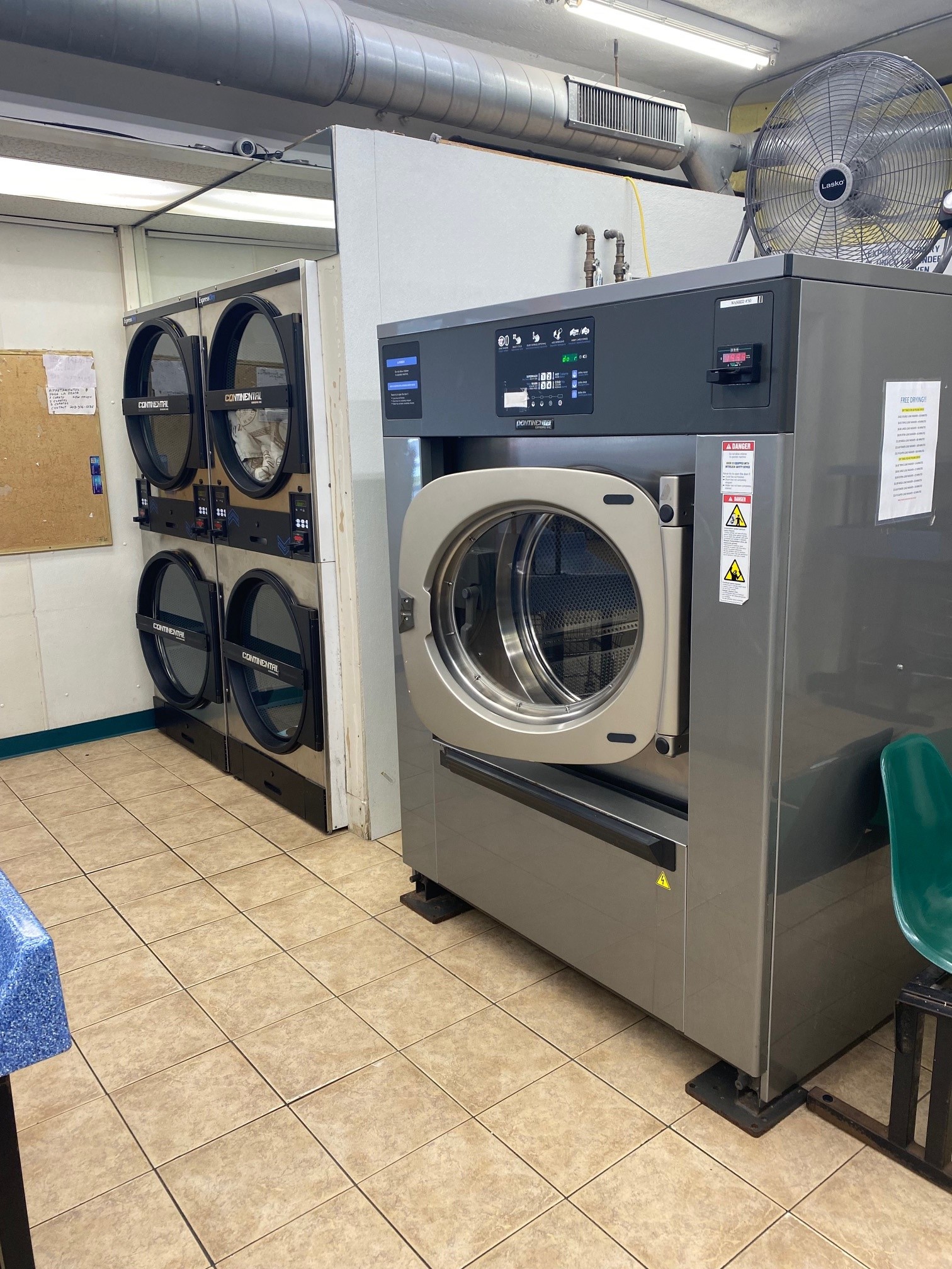 Self-service laundry at Express Laundry, New Haven, CT
