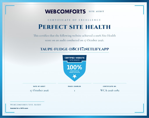 We are proud to share that our official website has achieved a 100% Site Health score in the rece… post image