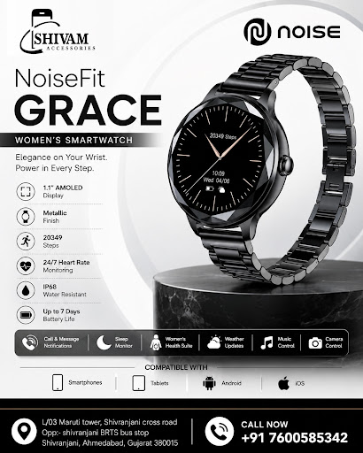 Elegance on Your Wrist. Power in Every Step: NoiseFit Grace Women's Smartwatch! ⌚✨ post image