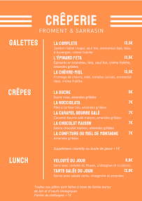 Menu Les Roses de Glace Page 1