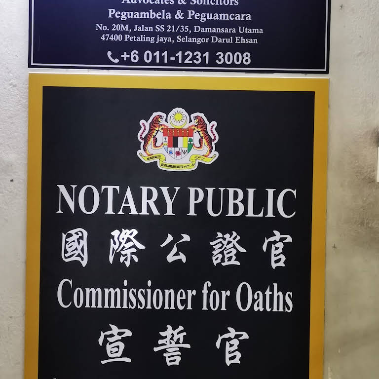 Commissioner for oaths petaling jaya