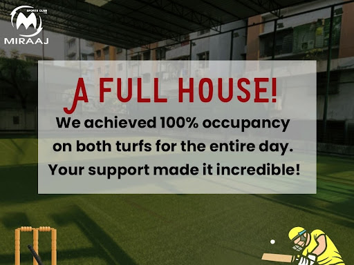 Our turf hit 100% occupancy from 7a.m. to 11p.m.