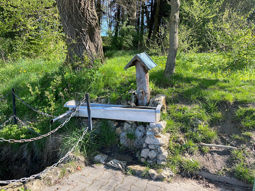 Sitzbank mit Brunnen