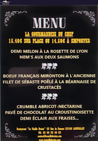 Menu Restaurant La Vieille Braise SARL Page 18