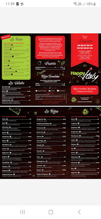 Menu Happy Italy Page 1