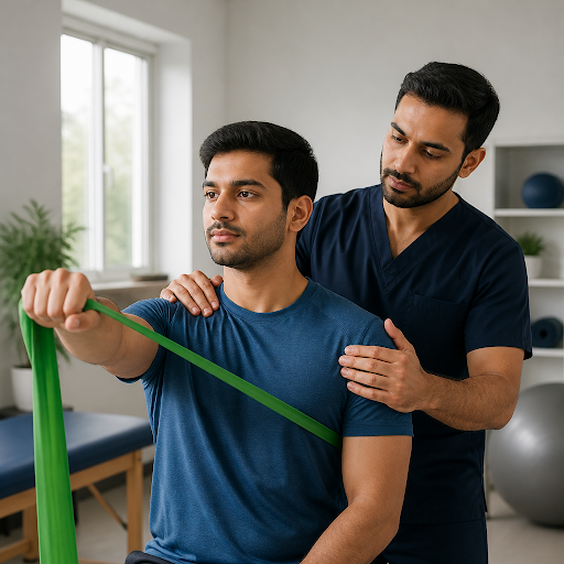 Rotator cuff pain making it hard to lift your arm, work, or play sports? At Kalyani Physiotherapy… post image
