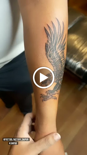 A Customised Eagle Tattoo inked by Tattoo Factory Jaipur.