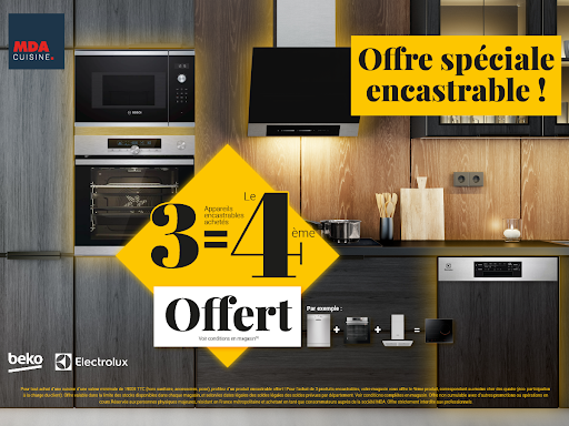 Soldes : cuisines sur mesure à prix réduit

C’est le moment de lancer votre projet cuisine avec les soldes MDA Cuisine. Profitez de conditions avantageuses sur nos cuisines sur mesure, 100 % fabriquées en France.

Design, qualité et budget maîtrisé se rencontrent pour vous permettre de concrétiser votre projet au meilleur prix.

Rendez-vous en showroom pour découvrir les offres en cours et bénéficier de conseils personnalisés.