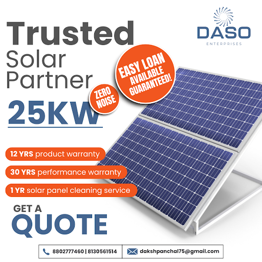 Looking for a trusted solar partner in Gurgaon? Daso Enterprises brings you a 25KW on-grid solar…