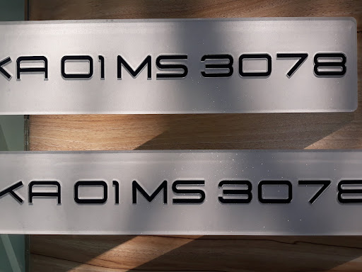 Lazer cutting 3D number plate post image