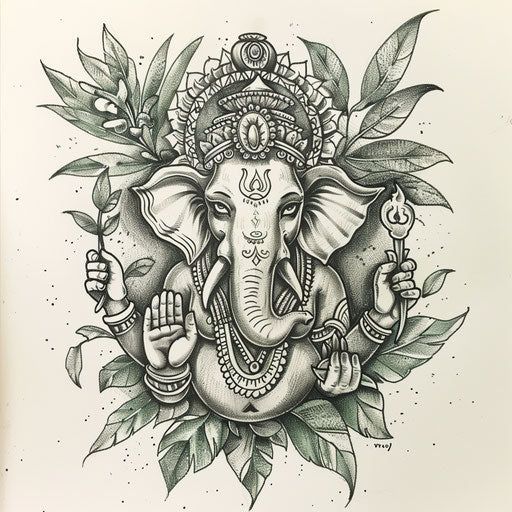 The design captures Ganesha’s divine face with meticulous detail — the expressive eyes radiate ca… post image