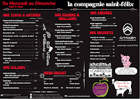 Menu La Compagnie Saint Félix l'Enclas Page 1