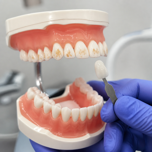 Are brown or chalky white patches on your teeth making you hide your smile? At Sniora Dental & Ae… post image