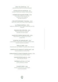 Menu Le Café du Château Page 2