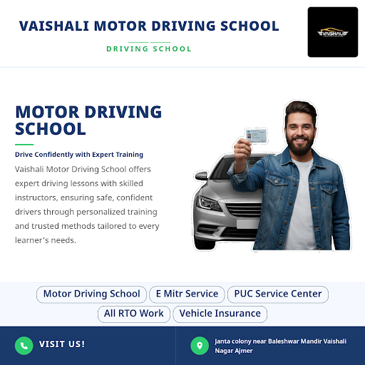 Vaishali Motor Driving School offers comprehensive driving training, RTO assistance, vehicle insu… post image