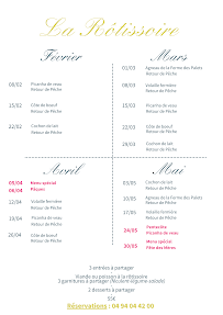 Menu La Table de Mentone Page 1