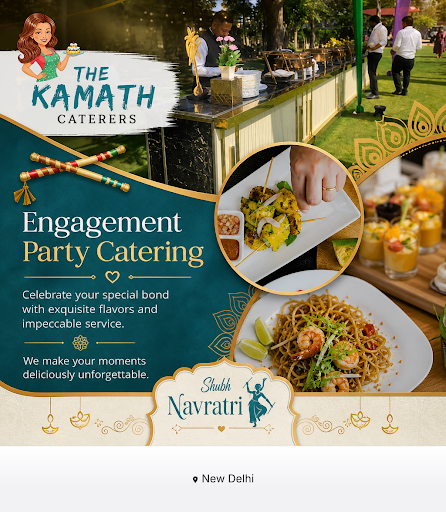 The Kamath Caterers offers expert engagement party catering for Navratri 2026, perfect for celebr… post image