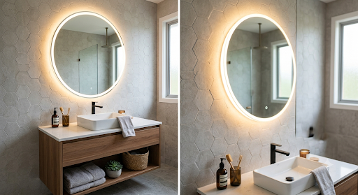 Led mirror post image