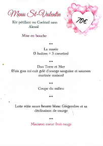 Menu Restaurant La Marée Page 1