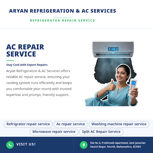 Aryan Refrigeration & AC Services provides reliable AC repair services with skilled technicians.… post image
