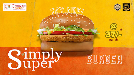 We @ Chetty's launched a super burger which stands to its name simply superb which one has to try… post image