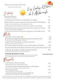 Menu L'Alchimiste Page 2
