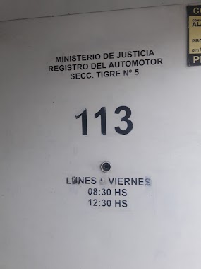 MINISTERIO DE JUSTICIA REGISTRO DEL AUTOMOTOR SECC. TIGRE NO. 5, Author: Daiana Vega