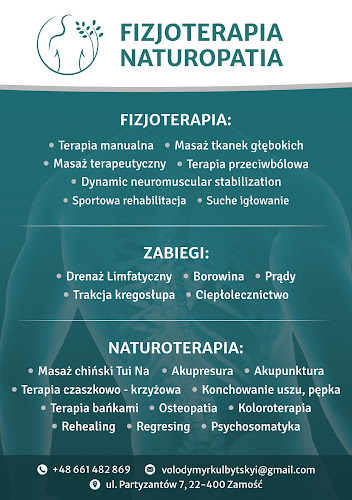 Opinii despre Fizjoterapia Naturopatia Volodymyr Kulbytskyi în Zamość - Fizjoterapeuta